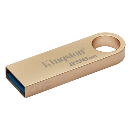 Kingston 256GB DataTraveler SE9 G3 USB 3.2 Flash Drive - Gold Metal Kingston 256GB DataTraveler SE9 G3 USB 3.2 Flash Drive - Gold Metal